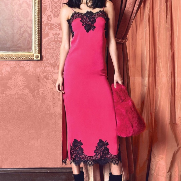 Alice + Olivia Dresses & Skirts - Alice + Olivia Luna lace-trimmed stretch-silk